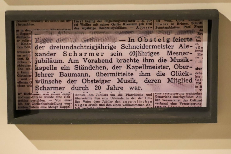 Ausstellung Sterbebilder, Stadel Schneggenhausen, Obsteig