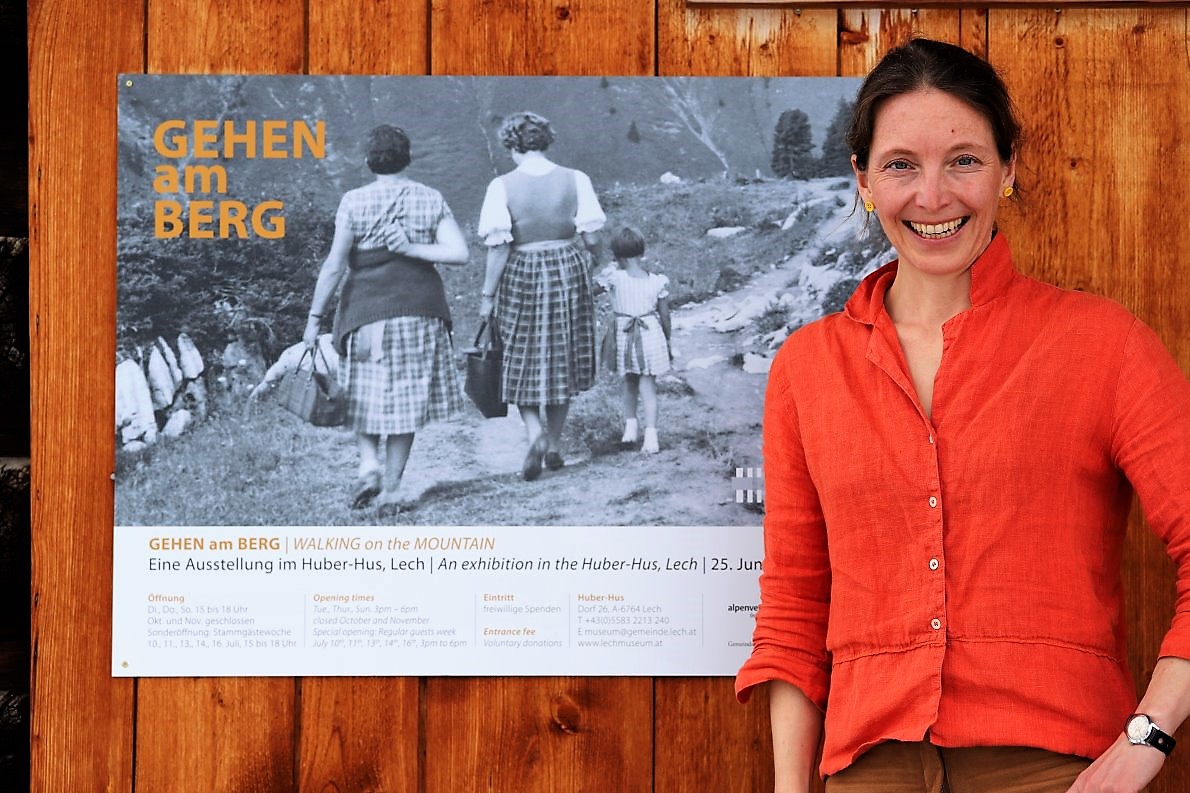 Dr. Ingeborg Schmid, Kuratorin der Ausstellung "Gehen am Berg" im Lechmuseum. (Foto: Knut Kuckel)
